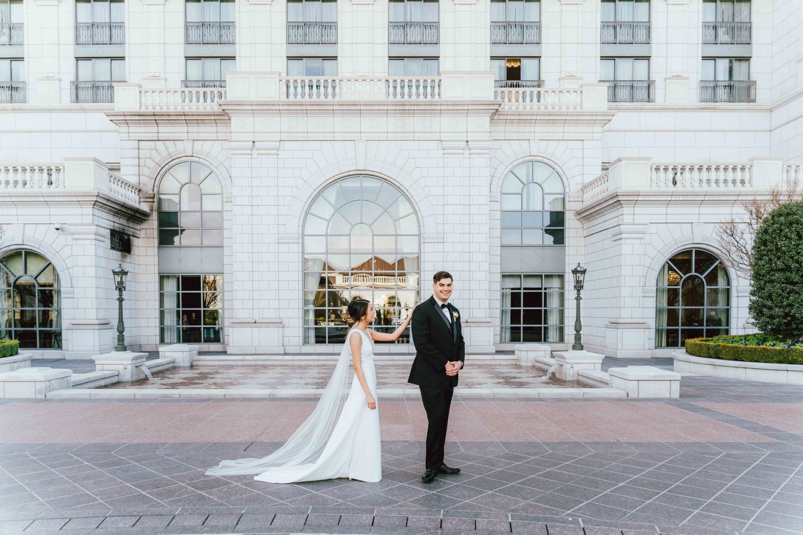 love brittny wedding at grand america hotel picture first look 2